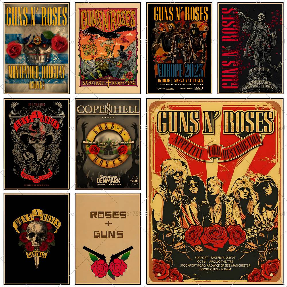 Musical Instrument Poster - Pôster da banda de rock G-Guns