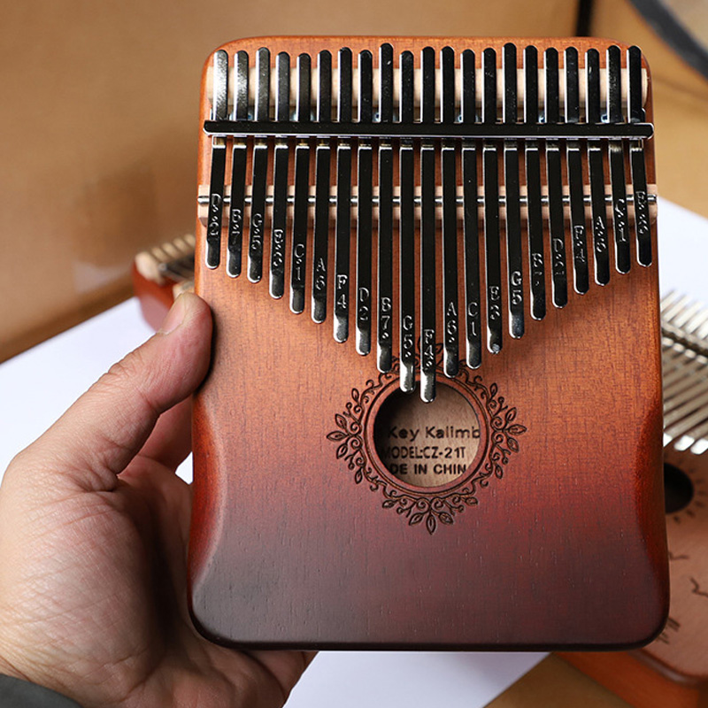 Musical Instrument Balalaika - Kalimba de 21 teclas em mogno,