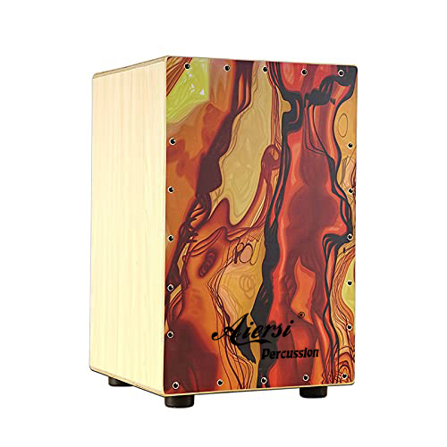 Musical Instrument With Hand - Cajon de Madeira Colorido, Instrumento de