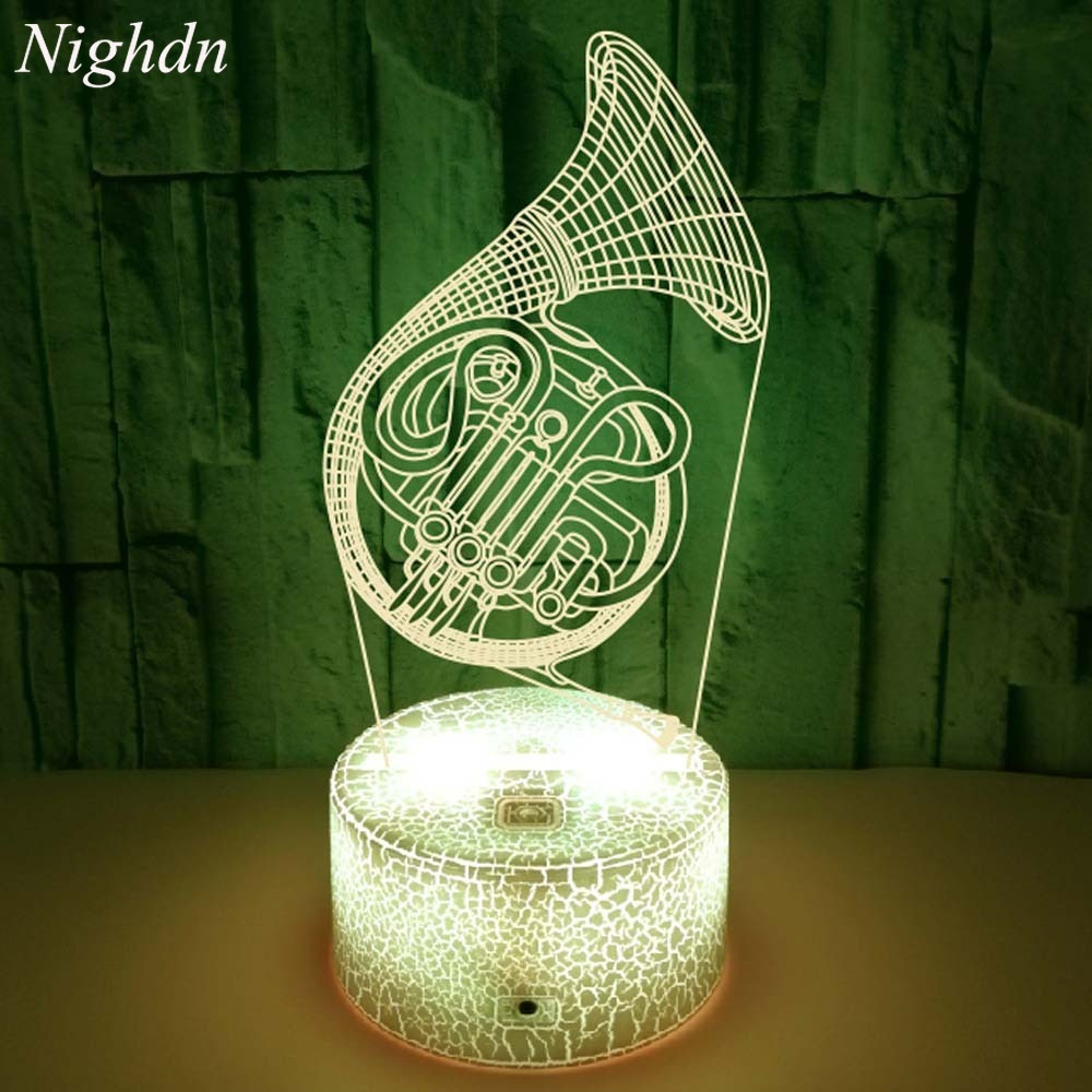 3d chifre francês luz noturna  - Musical Instrument No Touch avaliação e preço