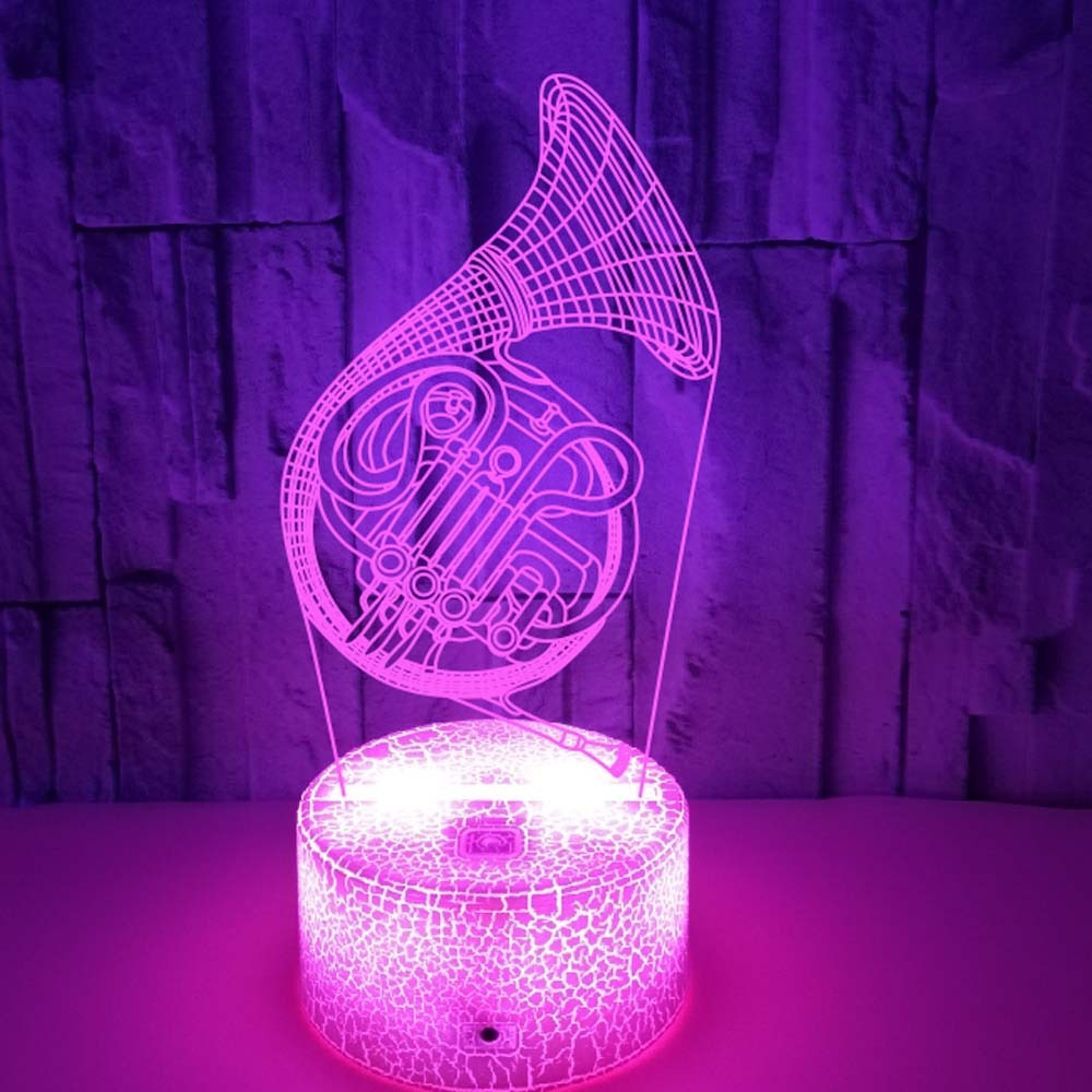 3d chifre francês luz noturna  - Musical Instrument No Touch avaliação e preço