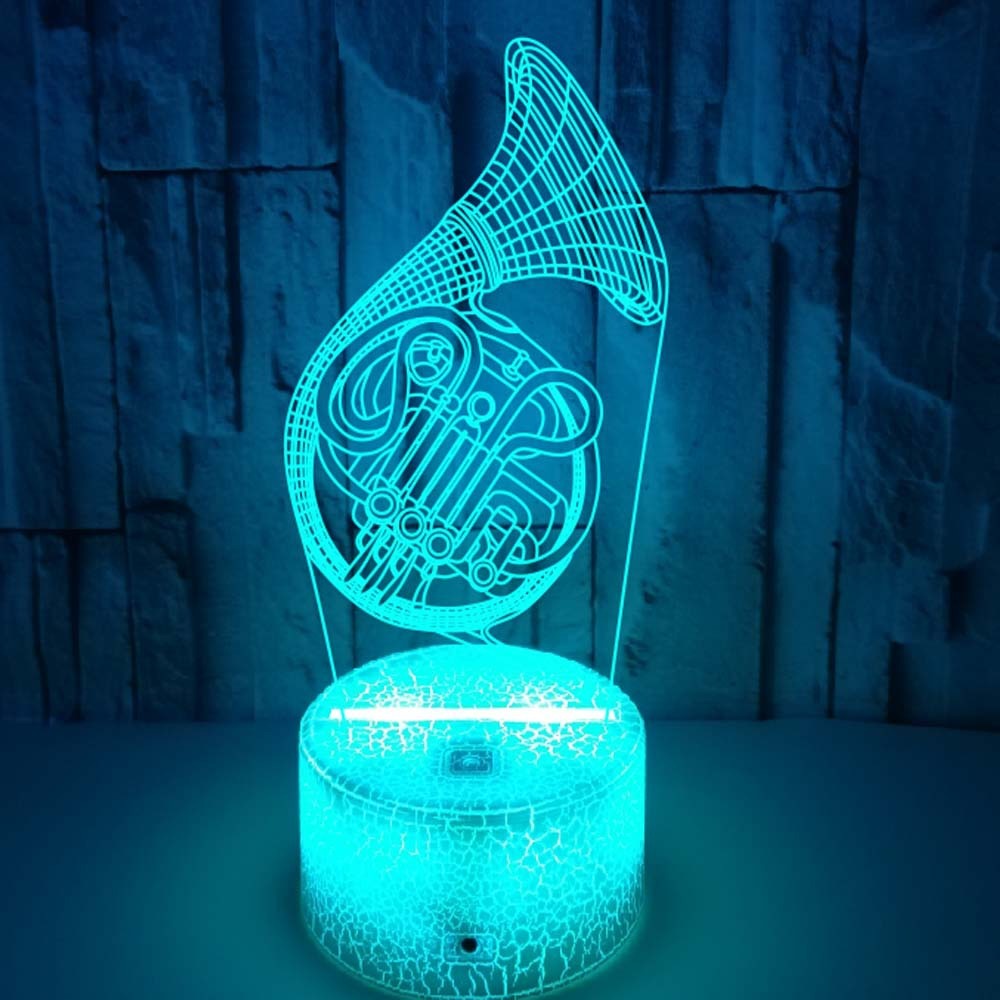 3d chifre francês luz noturna  - Musical Instrument No Touch avaliação e preço