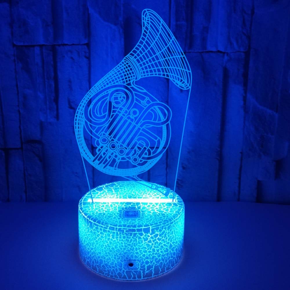 3d chifre francês luz noturna  - Musical Instrument No Touch avaliação e preço