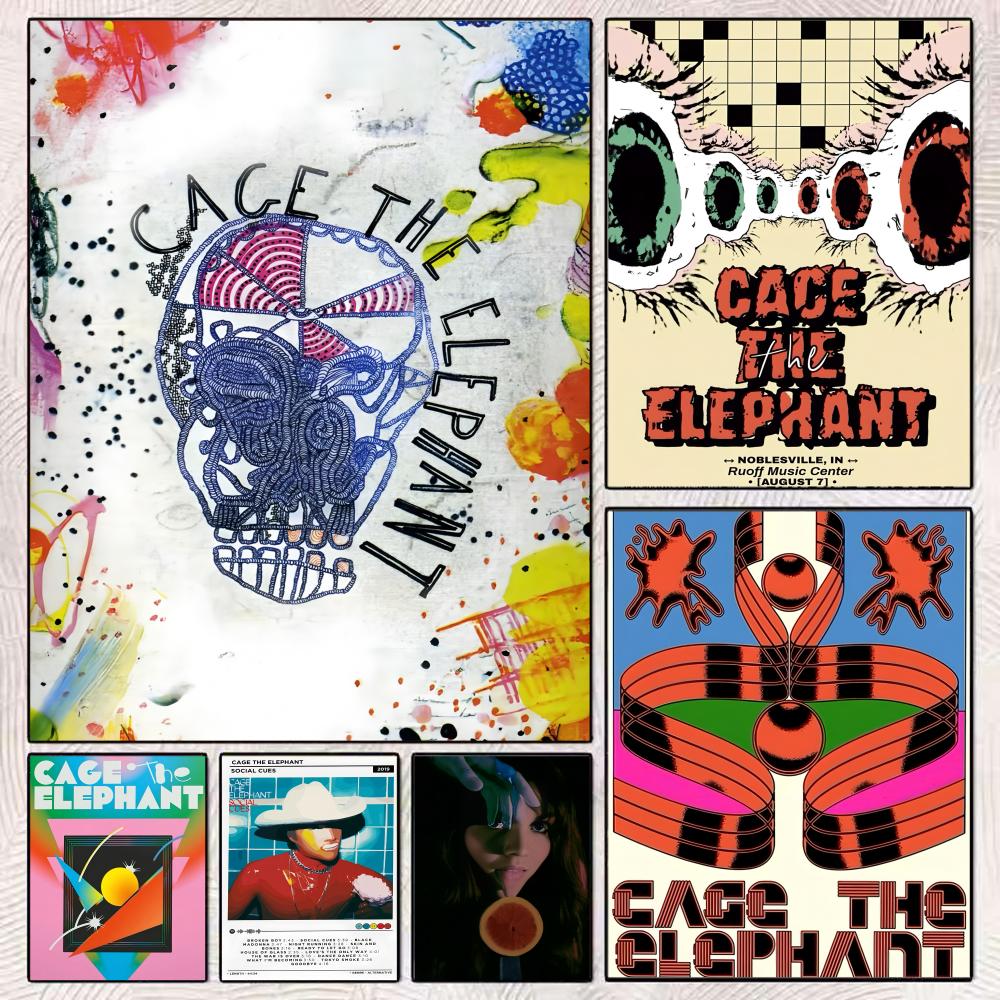 Pop Rock Band Cage The Elephan - Musical Instrument Poster avaliação e preço
