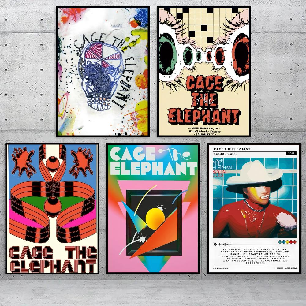 Pop Rock Band Cage The Elephan - Musical Instrument Poster avaliação e preço
