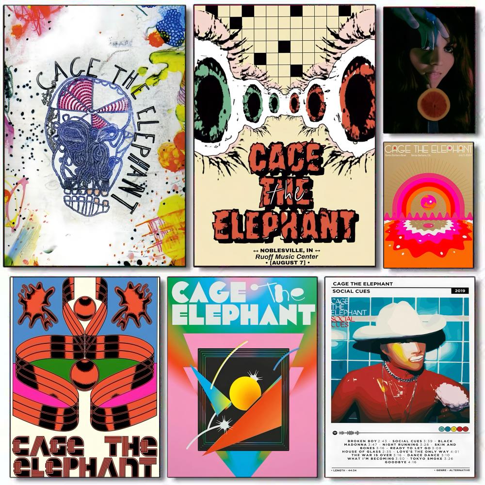 Pop Rock Band Cage The Elephan - Musical Instrument Poster avaliação e preço
