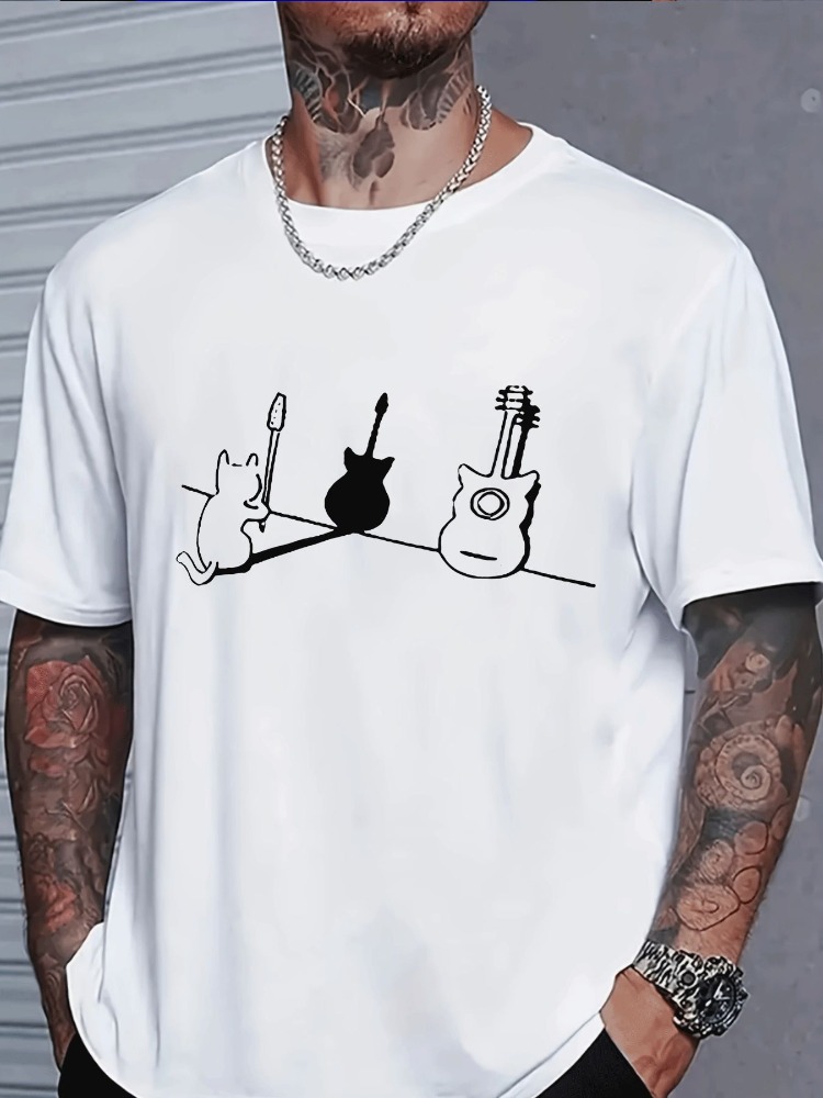 Camiseta Masculina de Algodão  - Musical Instrument Poster avaliação e preço