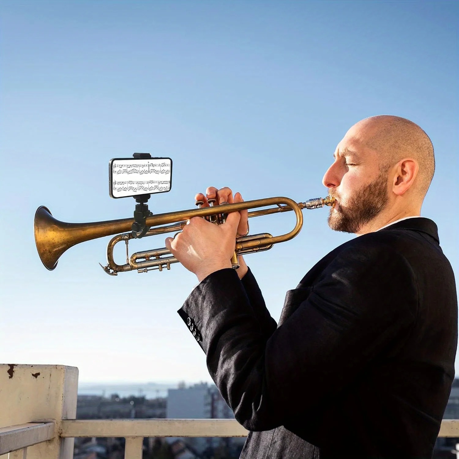 Suporte de Telefone com Clipe  - Musical Instrument Trumpet avaliação e preço