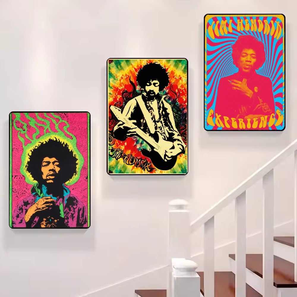 J-Jimi Hendrix Kraft Papper Po - Musical Instrument Poster avaliação e preço