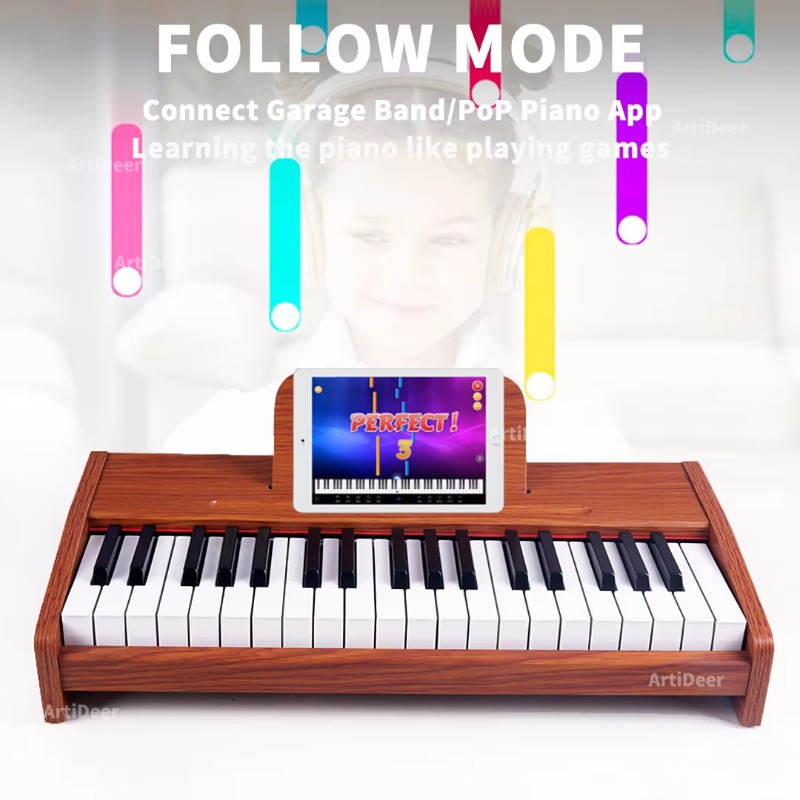 Piano infantil de madeira com  - Musical Instrument No Touch avaliação e preço
