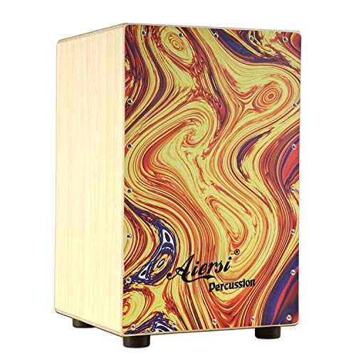 Cajon de Madeira Colorido, Ins - Musical Instrument With Hand avaliação e preço