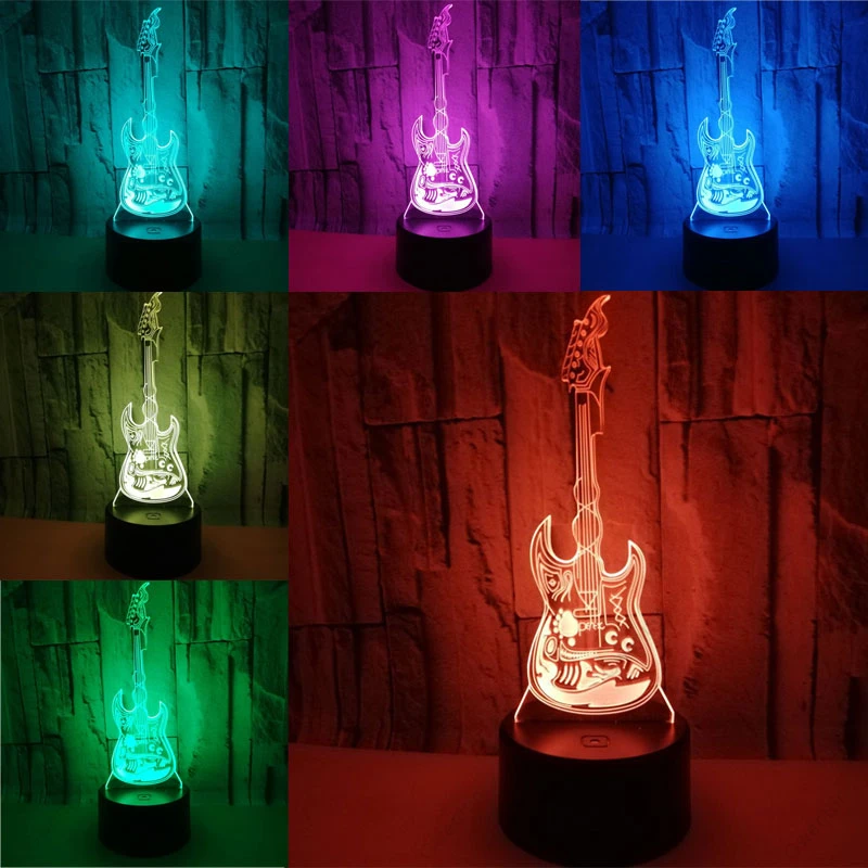 Ilusão de luz noturna 3d led,  - Musical Instrument No Touch avaliação e preço