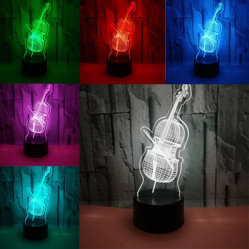 Ilusão de luz noturna 3d led,  - Musical Instrument No Touch avaliação e preço