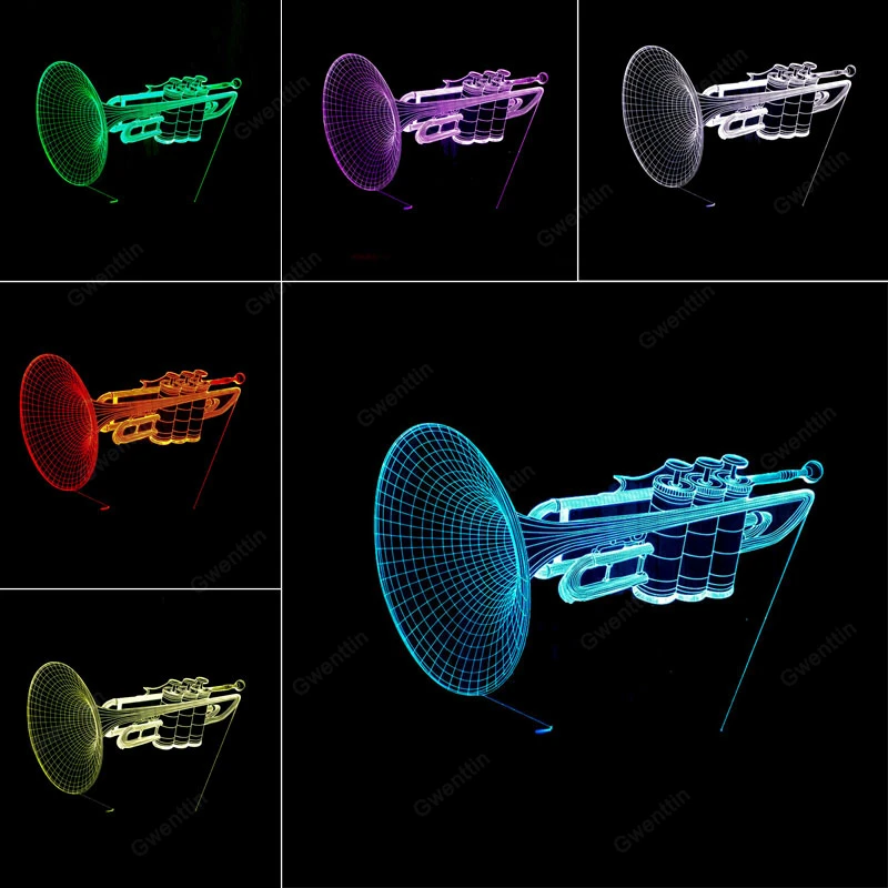 Ilusão de luz noturna 3d led,  - Musical Instrument No Touch avaliação e preço